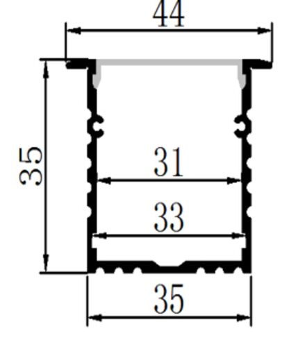 PC09 LED Profile 2 Metre - Image 2