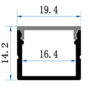 PC28 LED Profile 2 Metre - Image 2