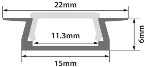 PC10 LED Profile 2 Metre - Image 2