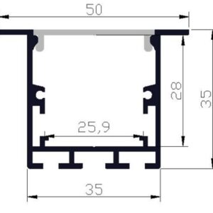PC11 LED Profile 2 Metre - Image 2