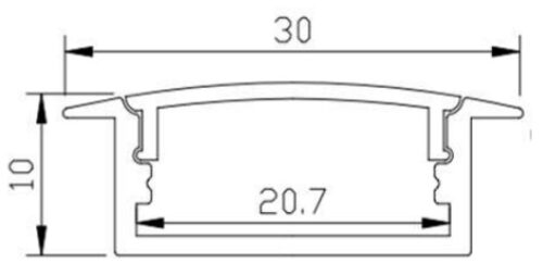 PC12 LED Profile 2 Metre - Image 2
