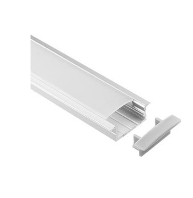 GHS special Projects Aluminium Channel Profile Extrusion For LED Ribbon Tape PC 12. PC12 LED Profile 2 Metre - Image 1