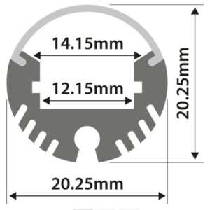 PC20 LED Profile 2 Metre - Image 2