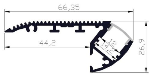 PC23 LED Profile 2 Metre - Image 2