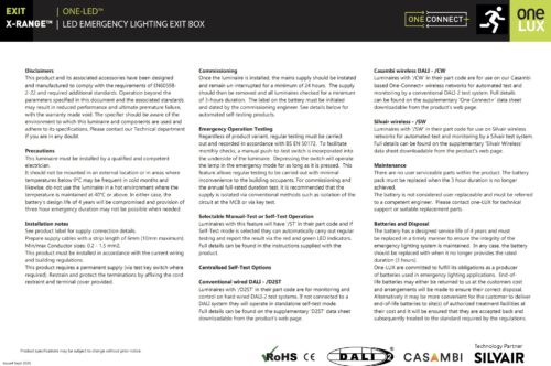 One-LUX Box X-Range™ OLX-XMB LED Emergency Lighting Exit Box - Image 2