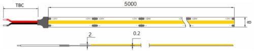14W per metre 50m 24V LED COB Strip RGB Colour Mix - Image 2