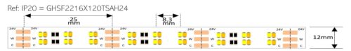 38.4W per Metre 24volt Tunable single CCT mix - Image 2