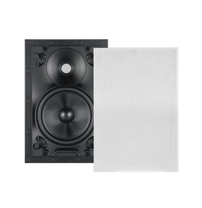 GHS-special-Projects-Sonance-VX66-SST-Square-speaker.jpg Sonance VX66 SST 6" Rectangle Single Stereo Speaker With White Micro Trim Grille: EACH - Image 1